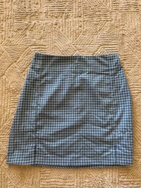 Brandy Melville Blue Plaid Mini Skirt